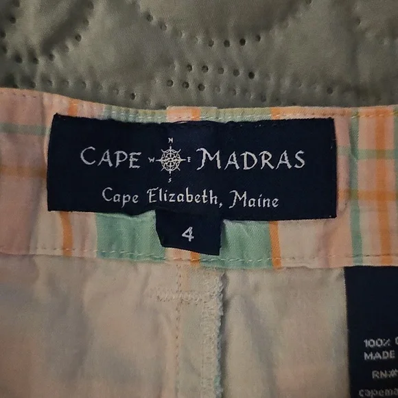 Cape Madras Maine Pastel Colorful Patchwork Bermuda Shorts - Picture 3 of 5